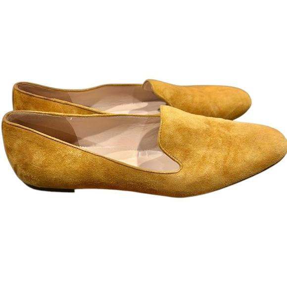 J. Crew Suede Smoking Slipper 9 Camel Loafers Slip On Classic Flats Womens Prep - Picture 4 of 8